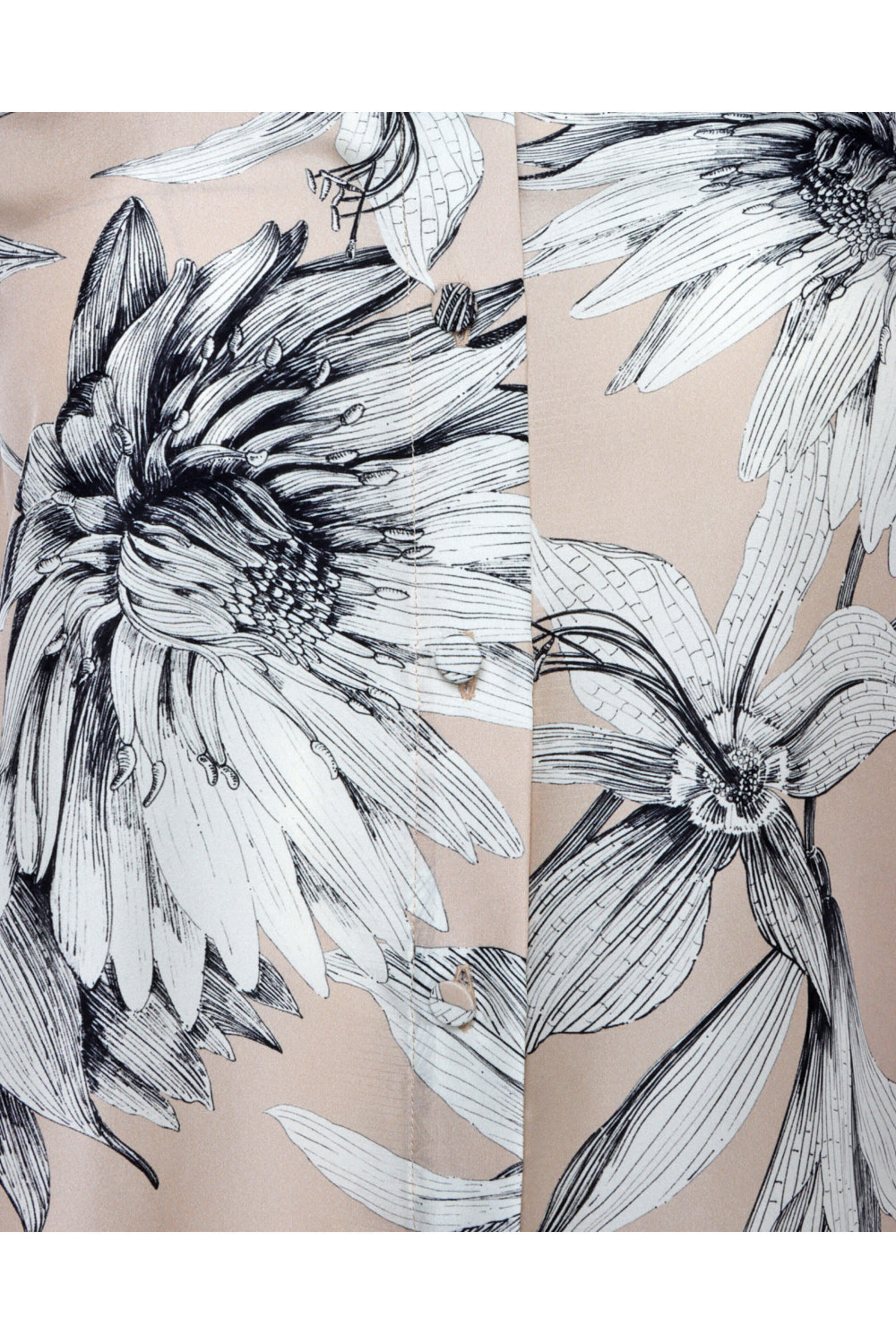 Rani Arabella - Beige Dahlia Button Up Shirt