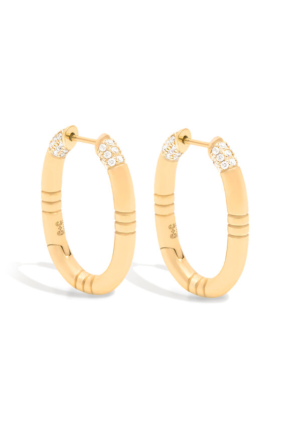 Campbell + Charlotte - 14k Small Diamond Hoops