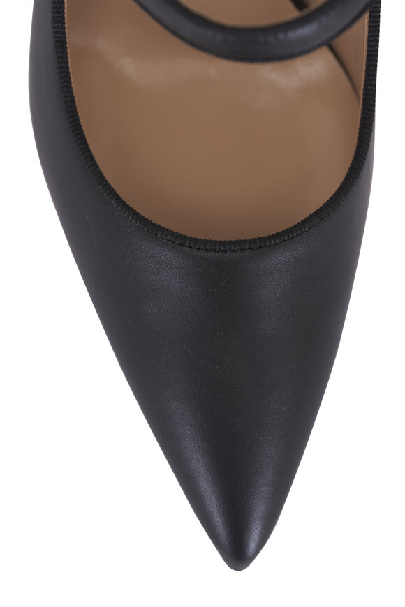 Manolo Blahnik Camparisli Black Leather Slingback Pump, 90mm - view 7