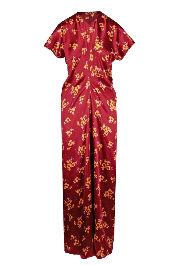 Lee Mathews Bella Sanguine Silk Maxi Dress - view 1