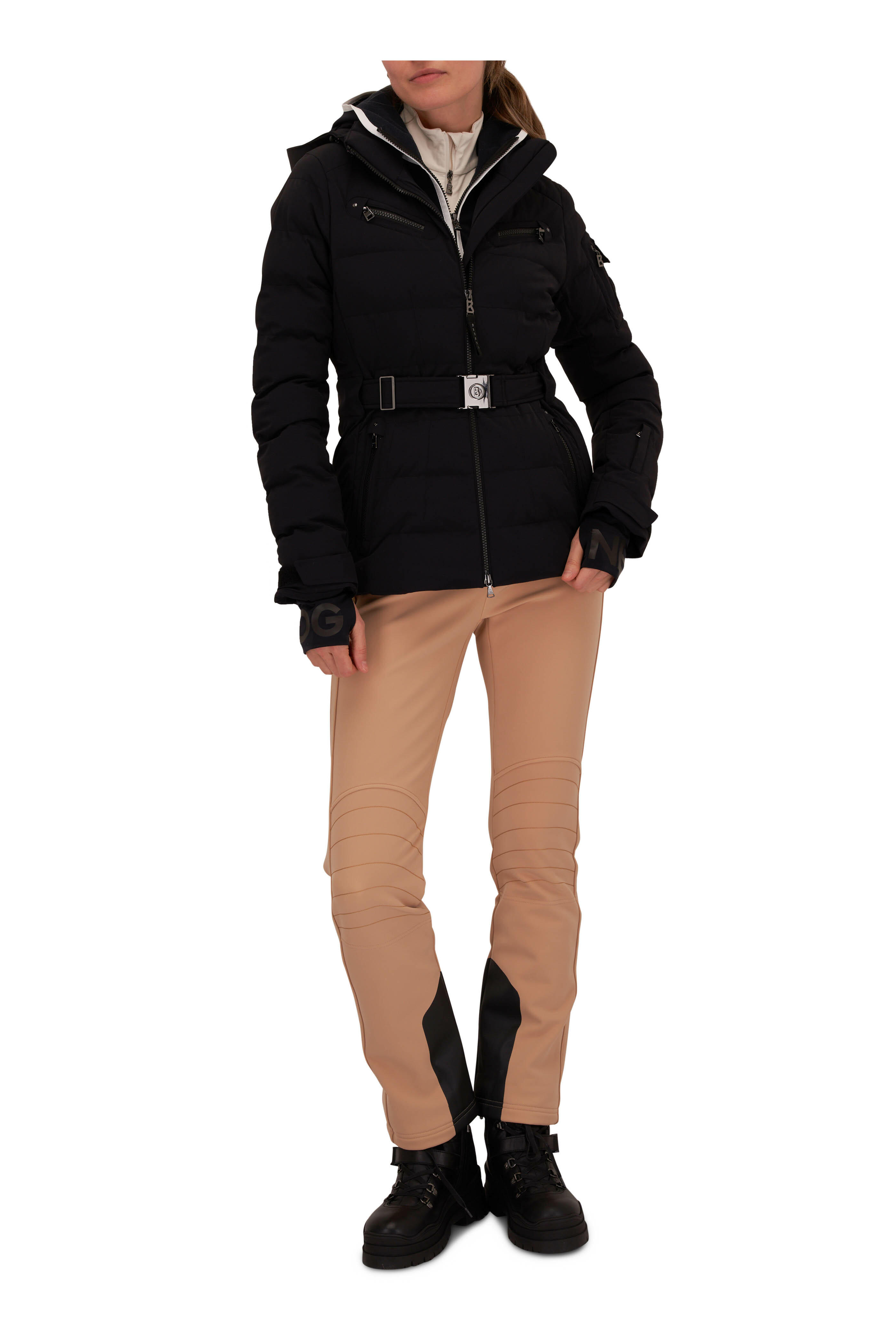 Bogner - Ellya Black Belted Down Ski Jacket | Mitchell Stores