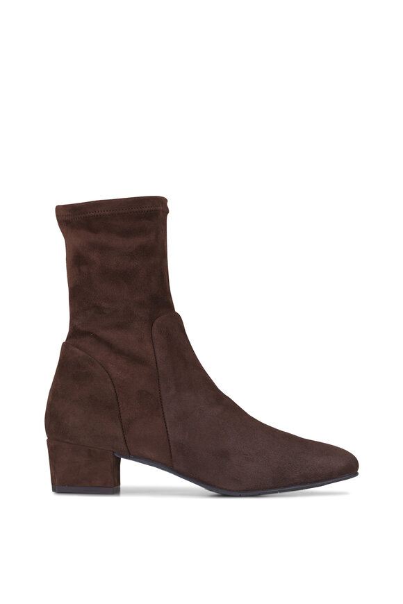 Aquatalia Stassi Espresso Suede Short Boot, 40mm - view 2