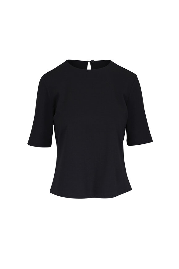 Peter Cohen - Buddy Black Stretch Wool Knit Jersey T-Shirt