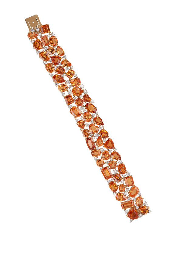 Oscar Heyman - Mandarin Garnet & Diamond Bracelet