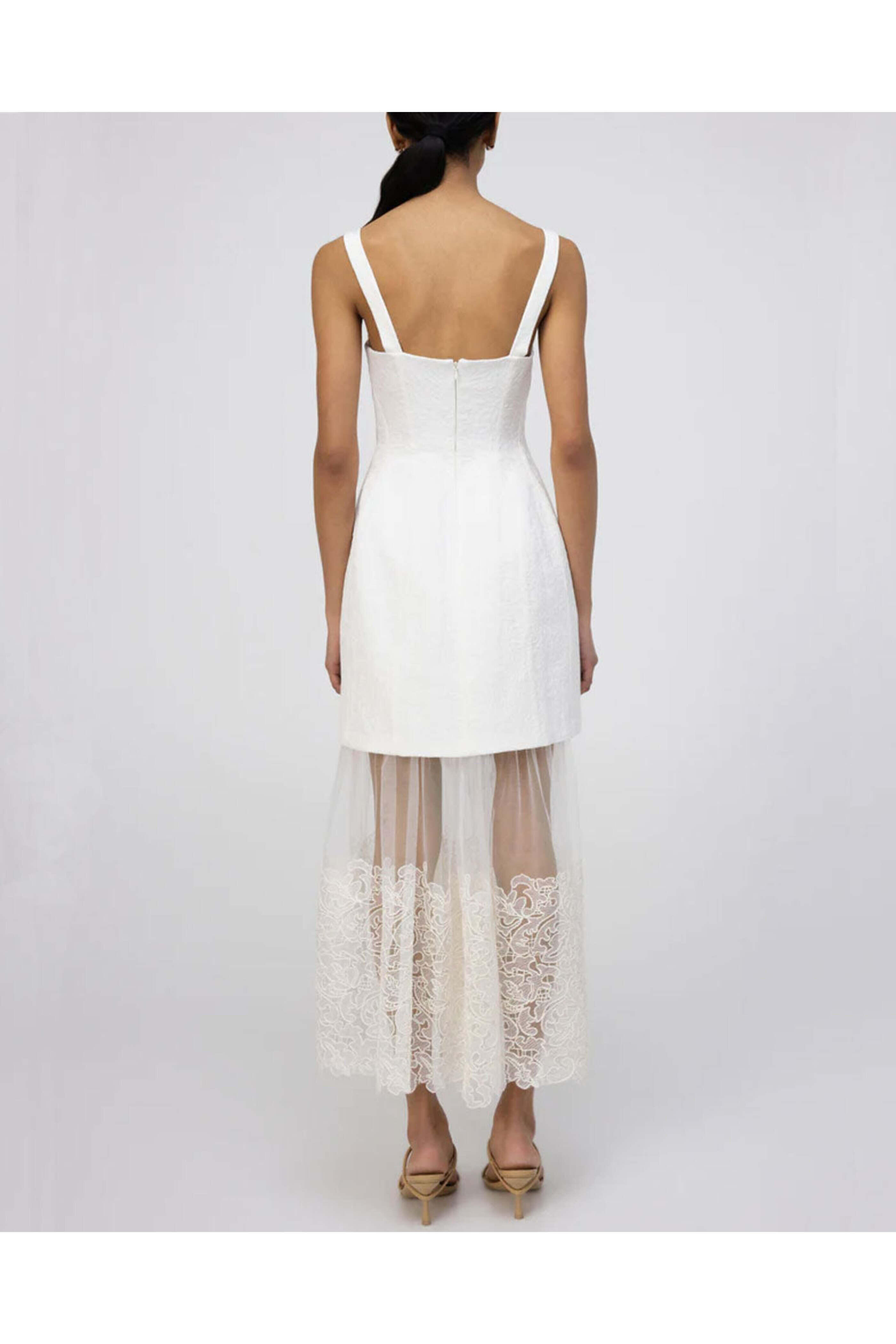 Simkhai - Ivory Sleeveless Callan Bustier Midi Dress