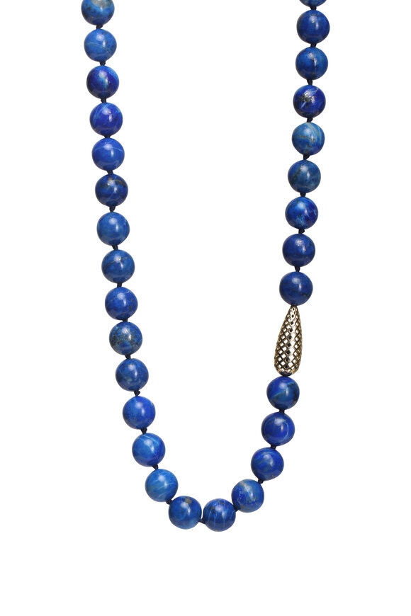 Ray Griffiths Lapis Crownwork Beaded Necklace