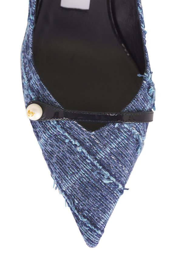 Jimmy Choo Amita Denim Marine Slingback, 45mm - view 8