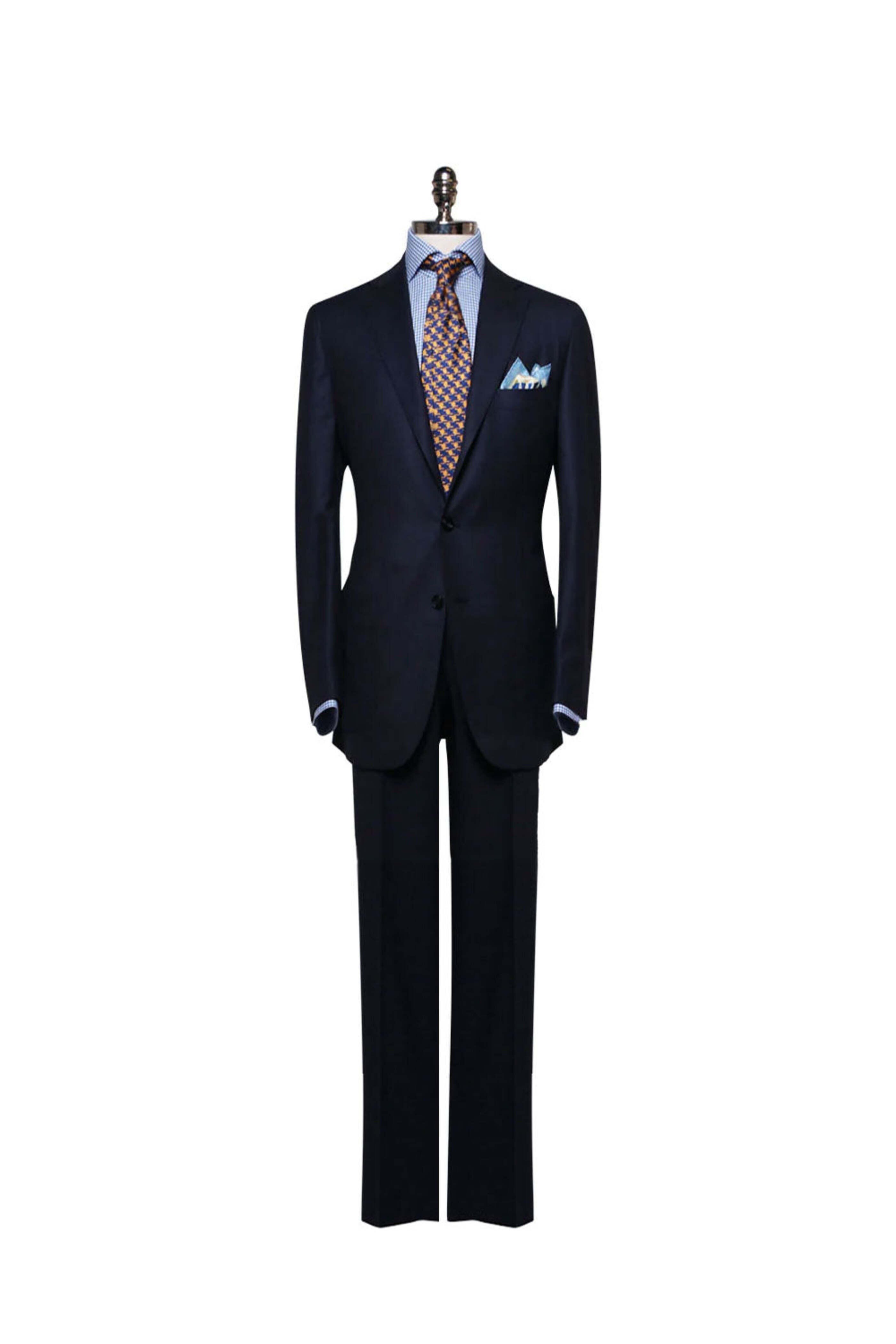 Kiton - Textured Navy Suit