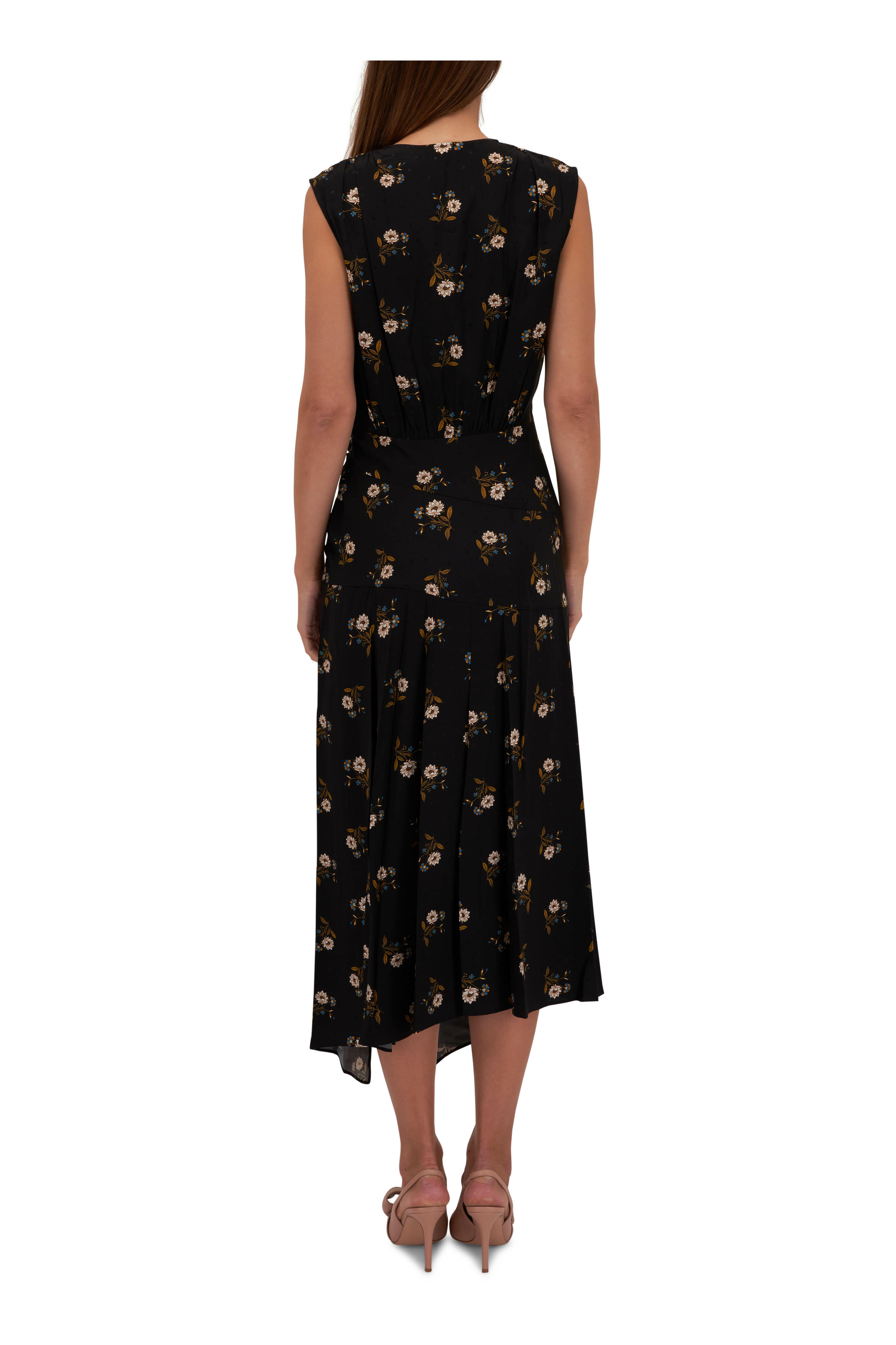 Veronica Beard - Wixson Black Multi Midi Dress | Mitchell Stores