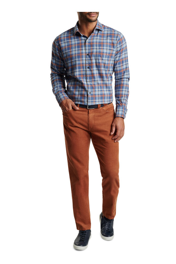 Peter Millar - Super Soft Cognac Corduroy Five Pocket Pant 