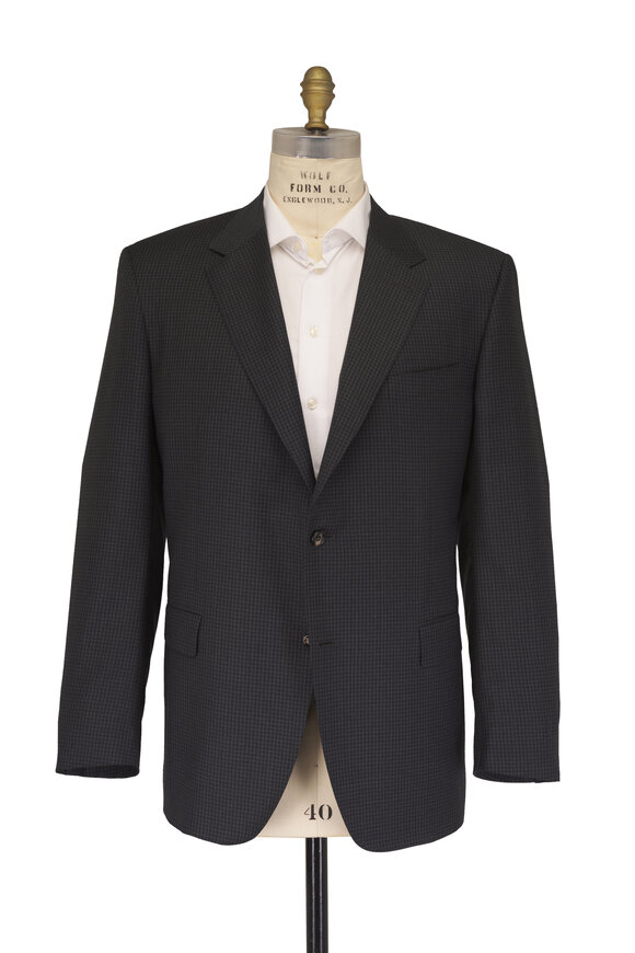 Canali Charcoal Gray Check Wool Sportcoat - view 3