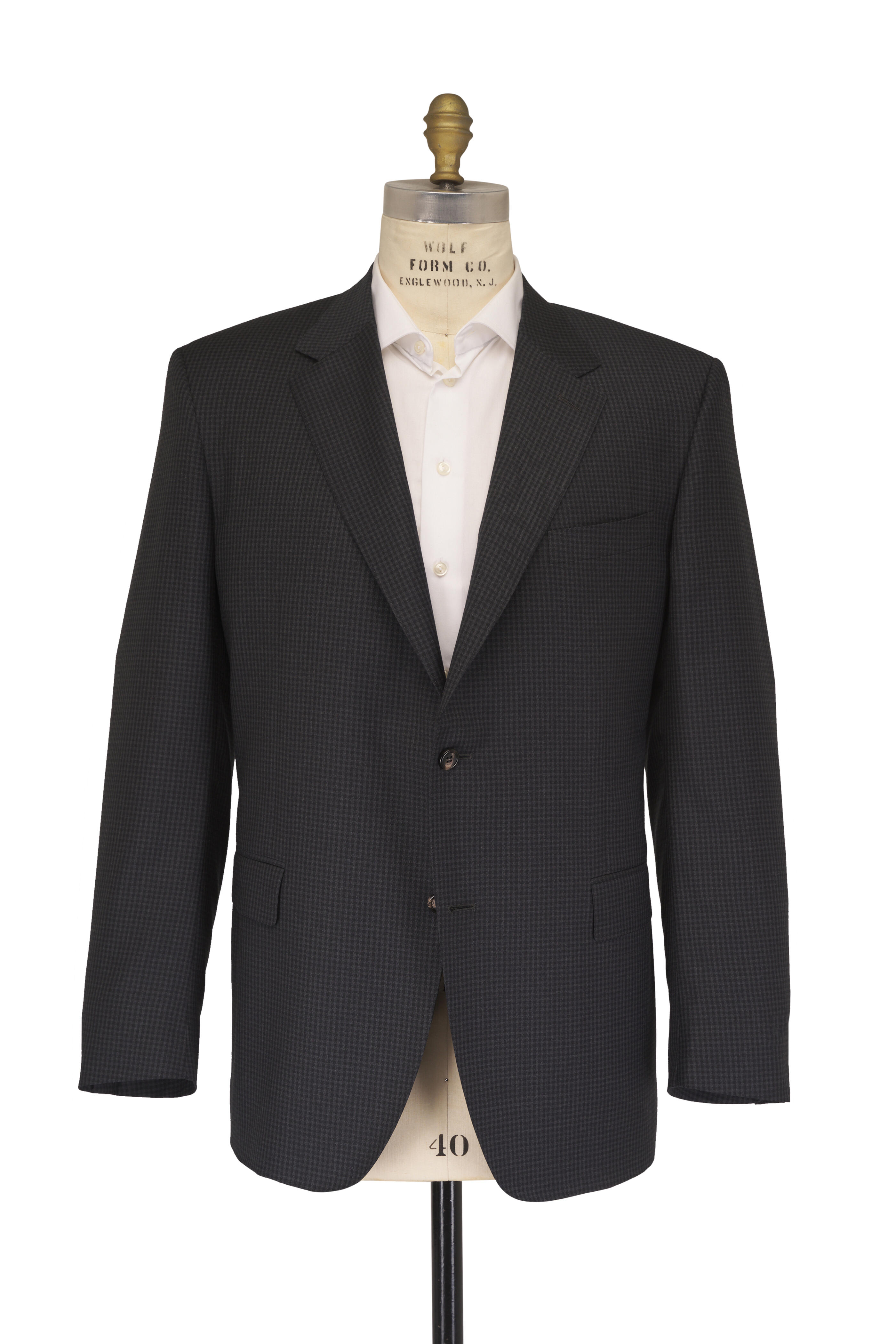 Canali - Charcoal Gray Check Wool Sportcoat - view 2