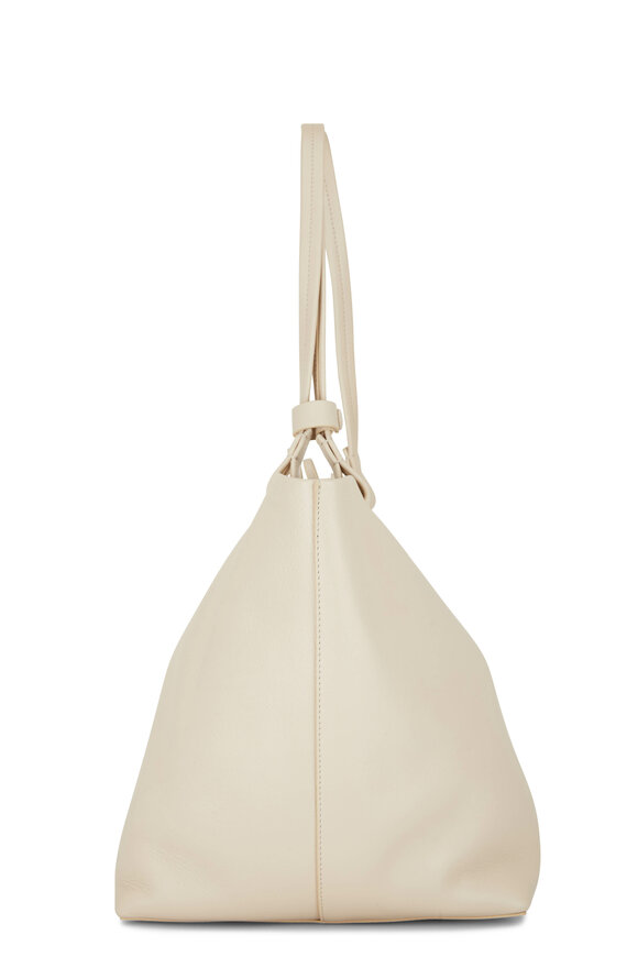 The Row - Park Tote Three Vanilla Smooth Leather Tote