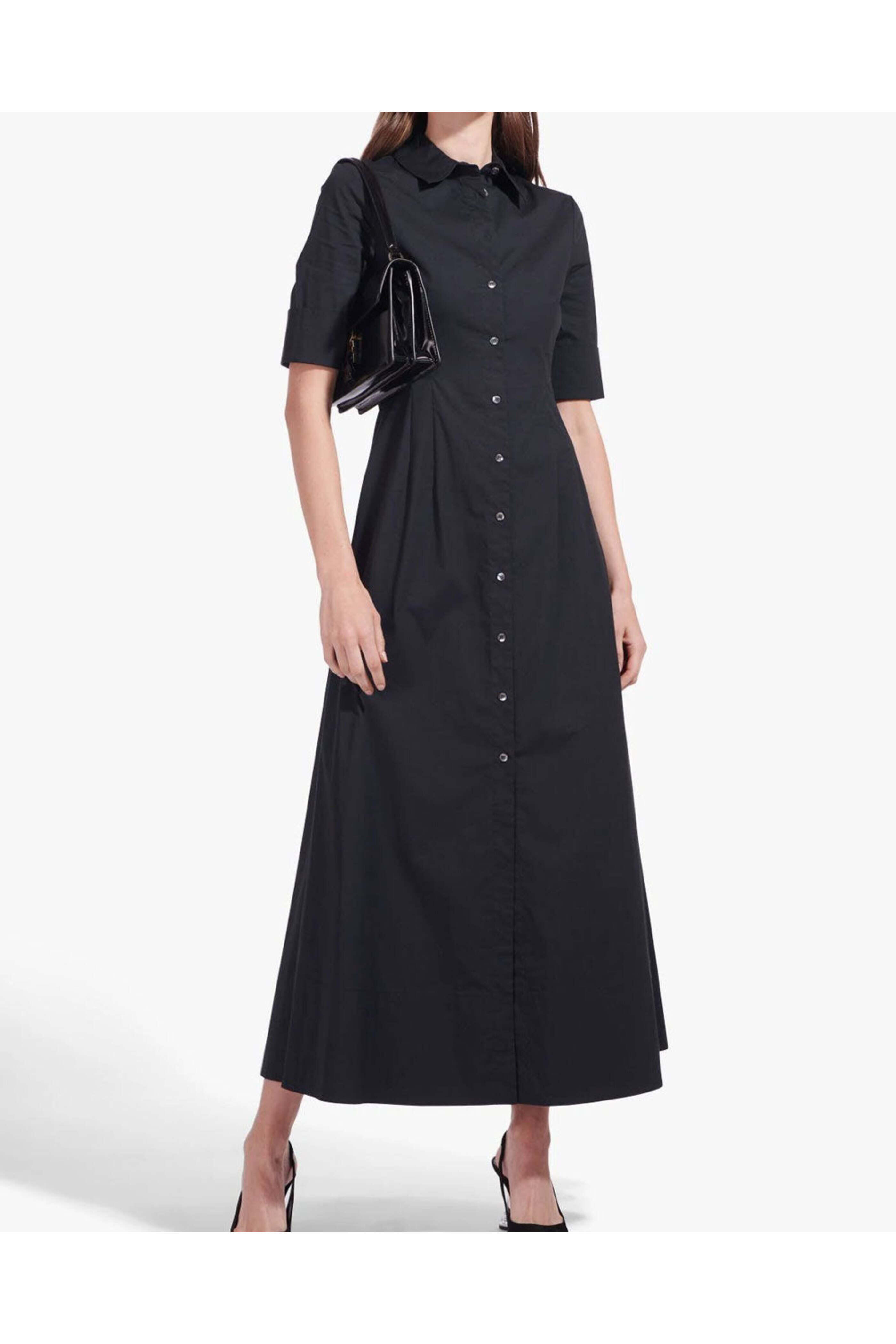 Staud - Black Button Down Joan Maxi Dress