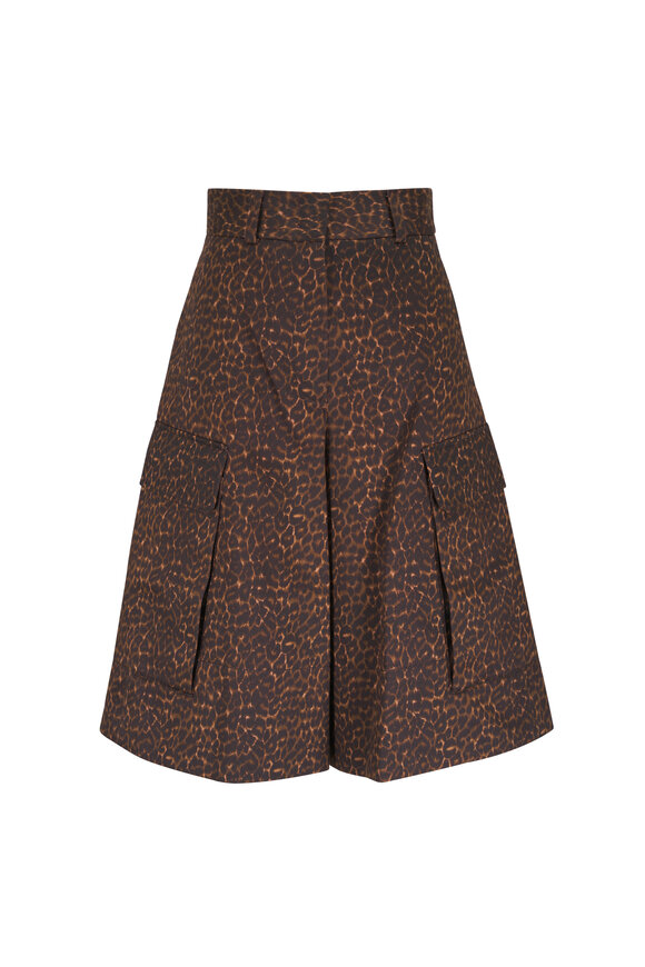 Odeeh Chocolate Animal Print Shorts - view 1