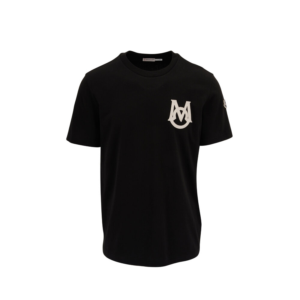 Moncler - Black Cotton Short Sleeve T- Shirt | Mitchell Stores