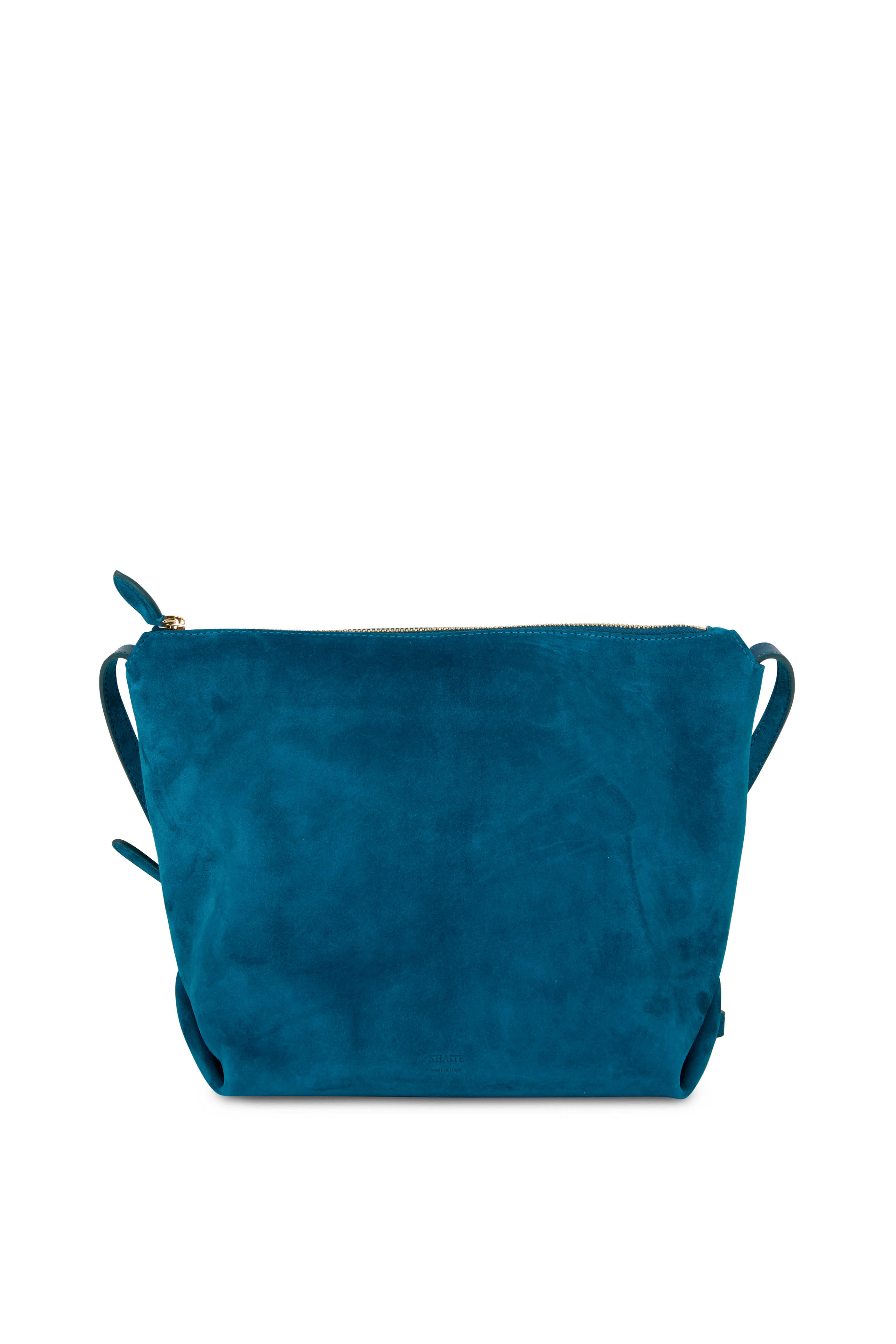 Khaite - Frances Dark Teal Suede Crossbody