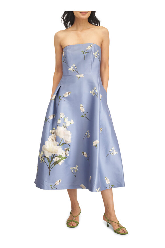 Sachin Babi Shay Twilight Roses Strapless Dress - view 2