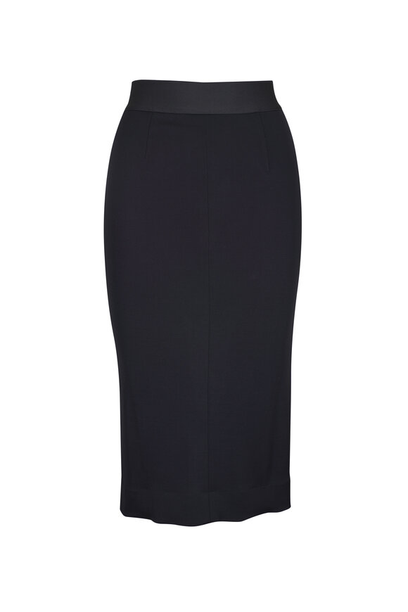 KZ_K Studio Sando Black Knit Midi Skirt