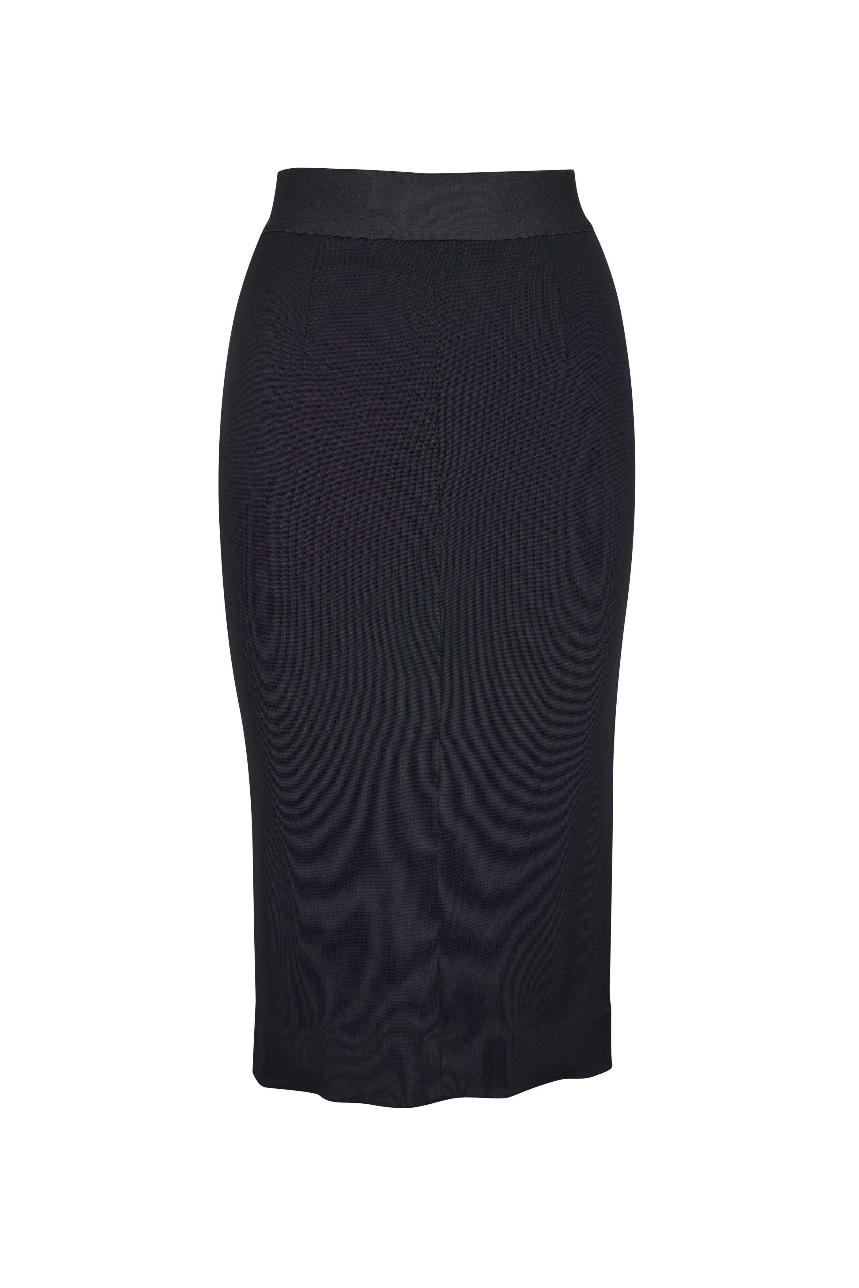 KZ_K Studio - Sando Black Knit Midi Skirt