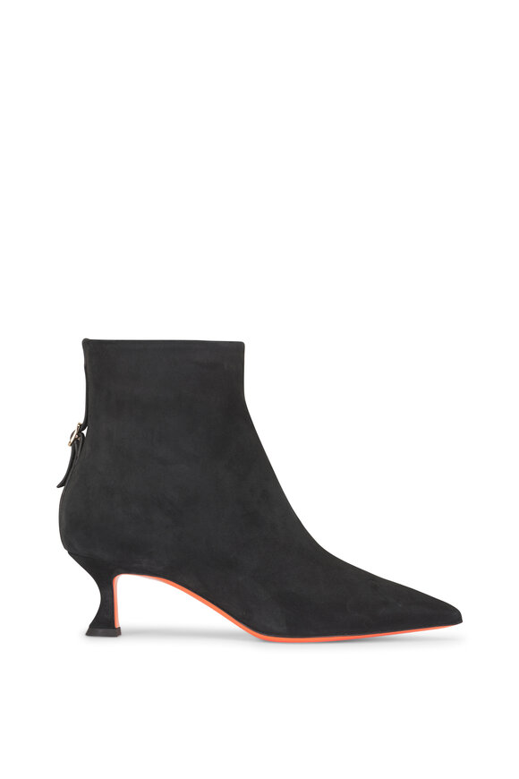 Santoni Giulie Black Suede Boot, 40mm - view 2