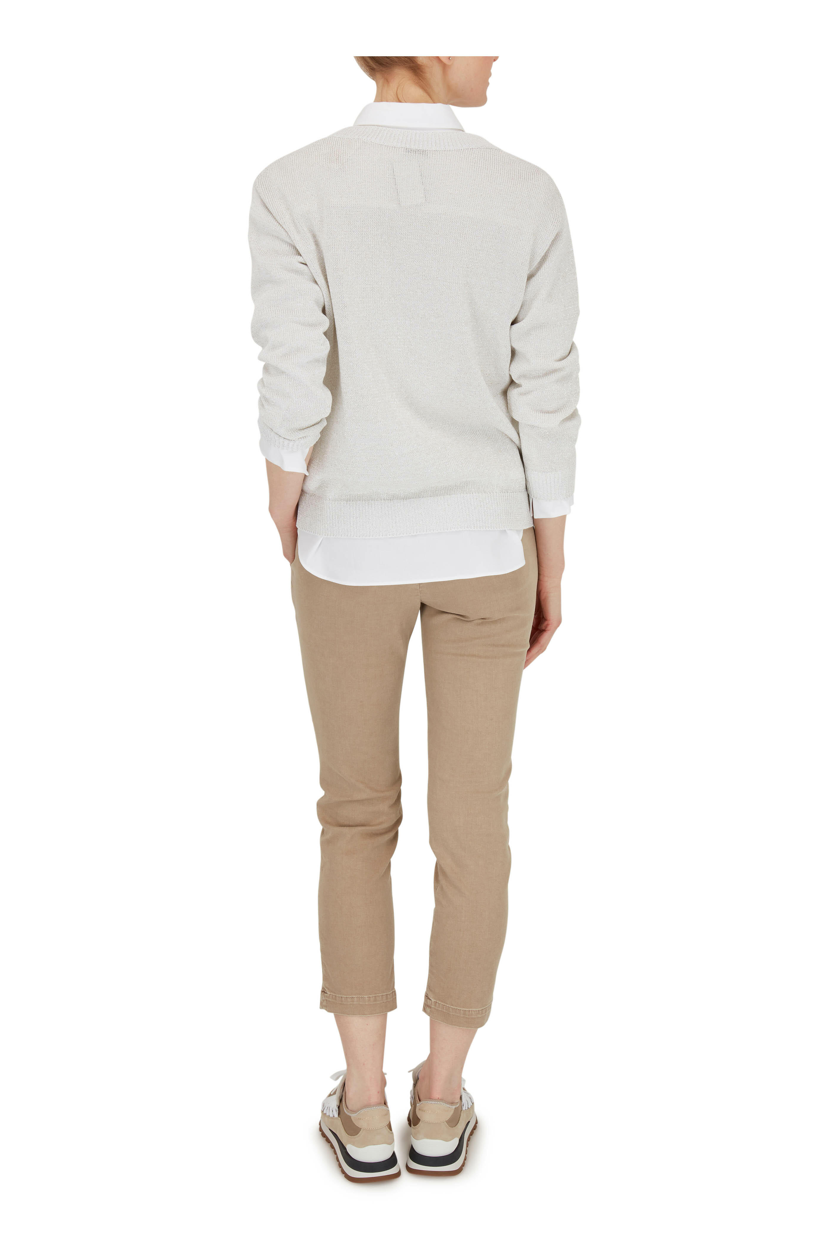 Brunello Cucinelli - Gold Suede & Metallic Jersey Monili Sneaker