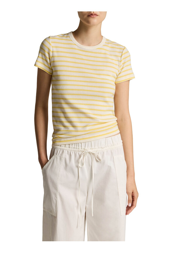 Vince Limone Combo Stripe '90s Shrunken T-Shirt - view 2