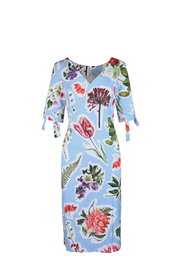 Carolina Herrera - Light Blue Floral Dress 