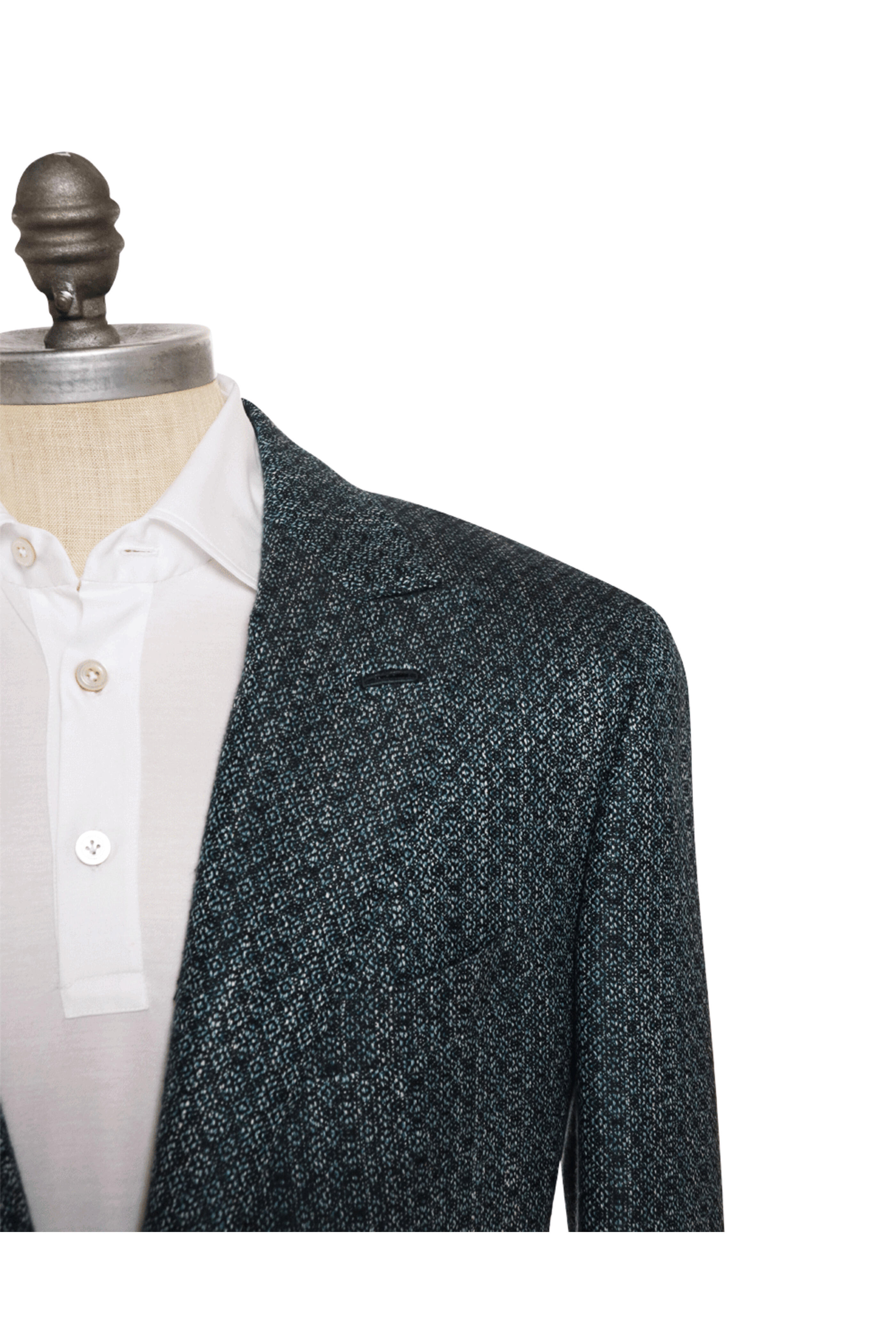Kiton - Verde Melange Medallion Sportcoat