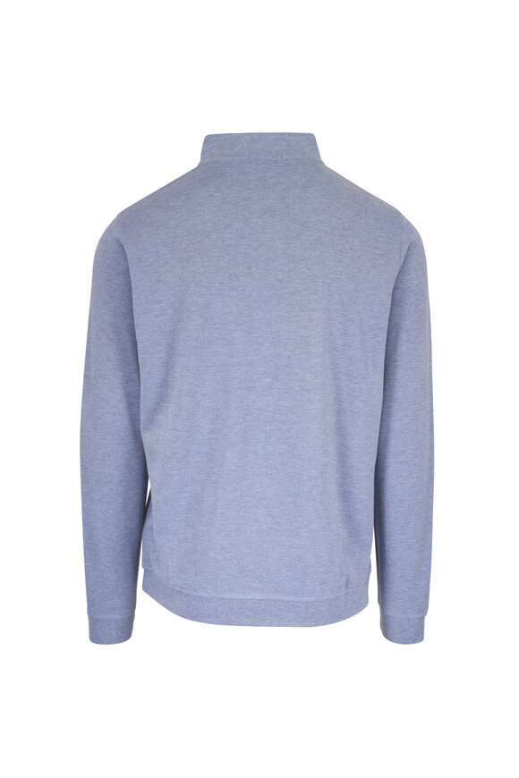 Peter Millar Crown Comfort Blue Quarter Zip Pullover - view 2