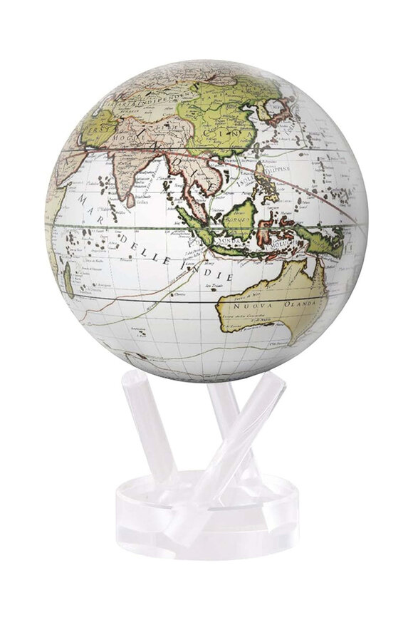 Mova Globes Antique Terrestrial White Globe