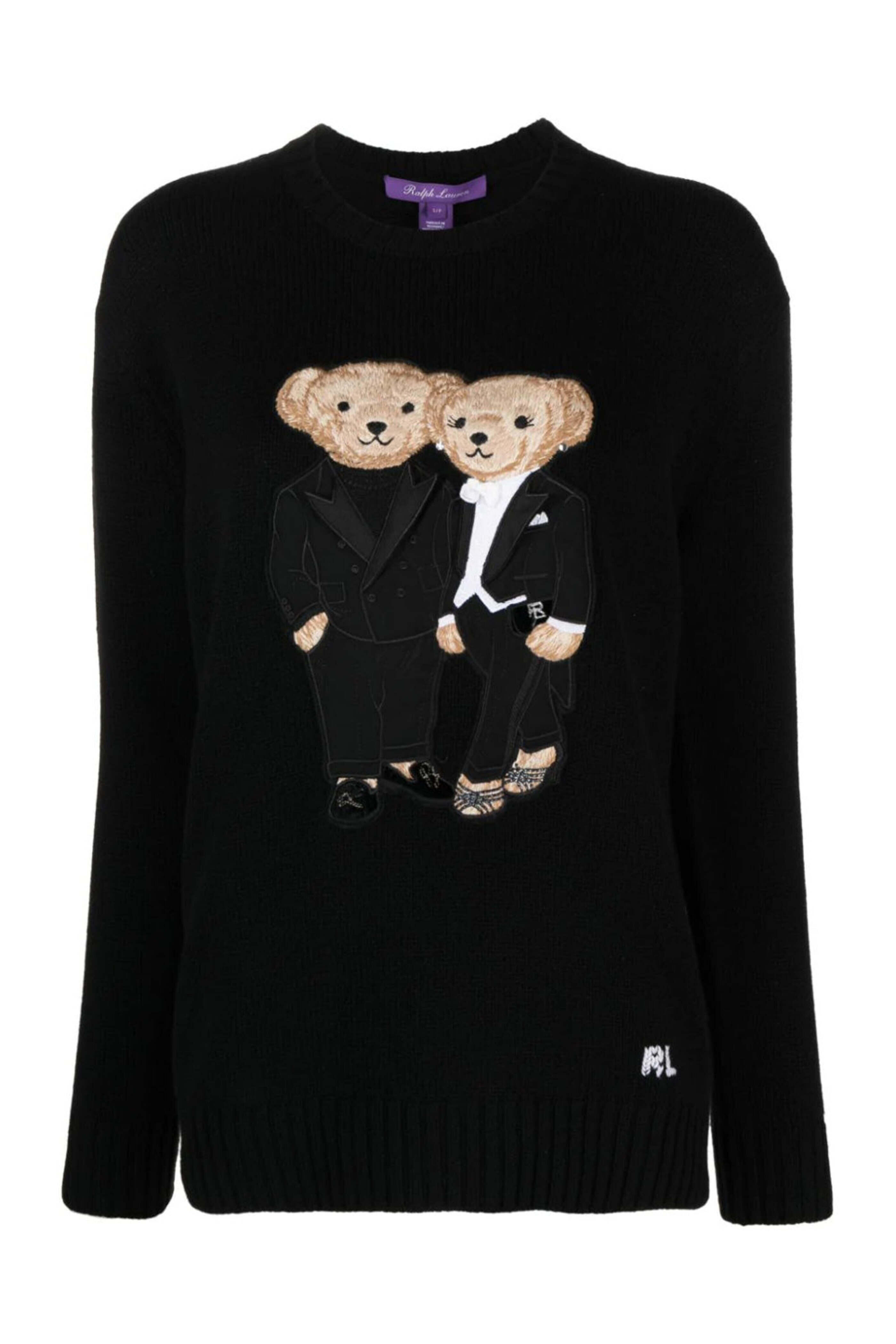 Ralph Lauren - Black Tuxedo Bear Crewneck Sweater