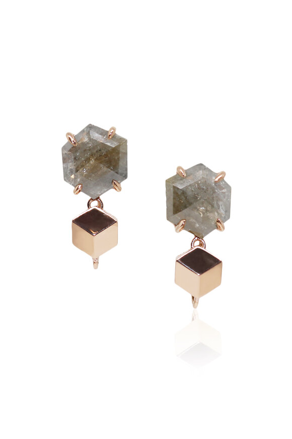 Paolo Costagli - Rose Gold & Ice Diamond Topper Earrings