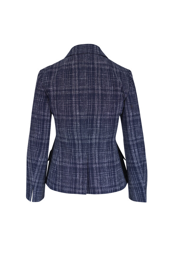 Akris Delia Navy & Ecru Tweed Jacket - view 3