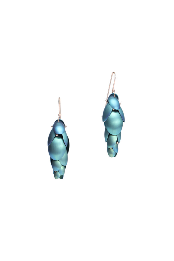 Ted Muehling Niobium Articulated Pinecone Earrings