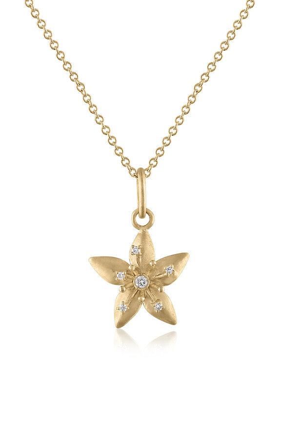 Loriann Starflower Diamond Pendant Necklace