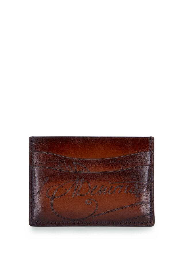 Berluti - Jagua Neo Scritto Cacao Leather Vertical Wallet