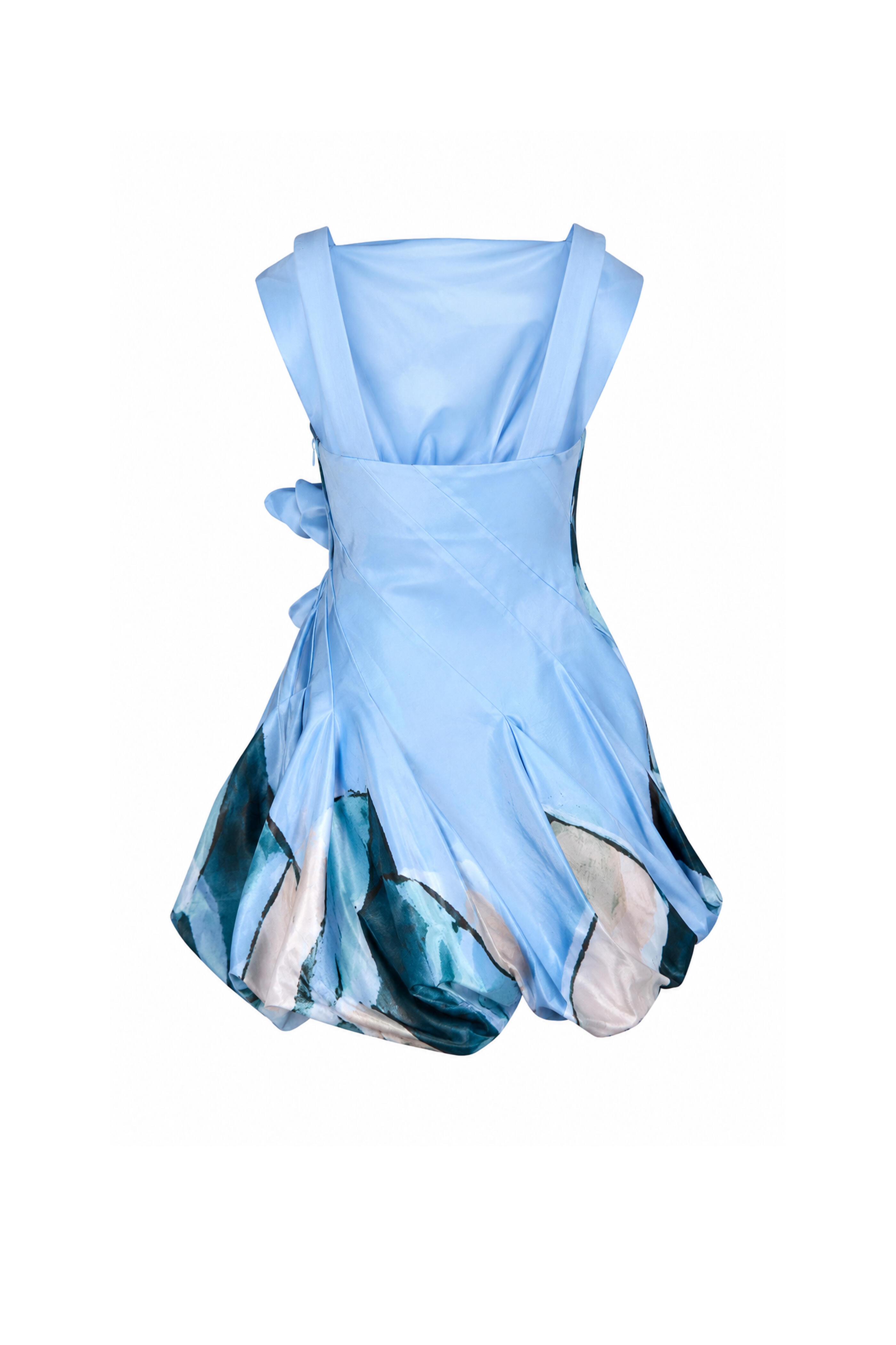 Acler - Falldon Blue Abstract Mini Dress - view 2