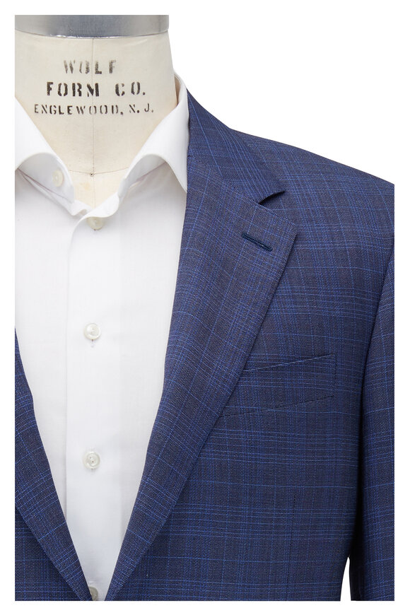 Canali - Royal Blue Plaid Wool Suit