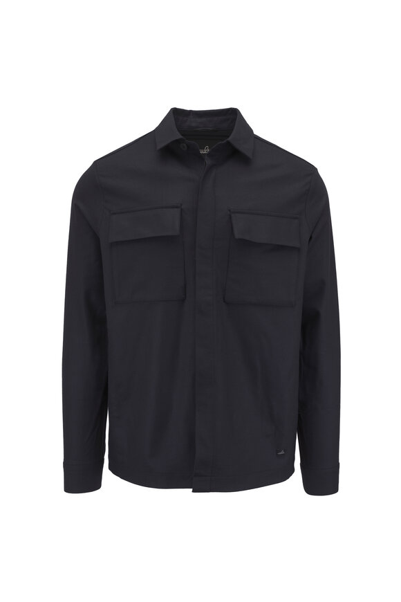 WAHTS Dark Navy Wool Shacket