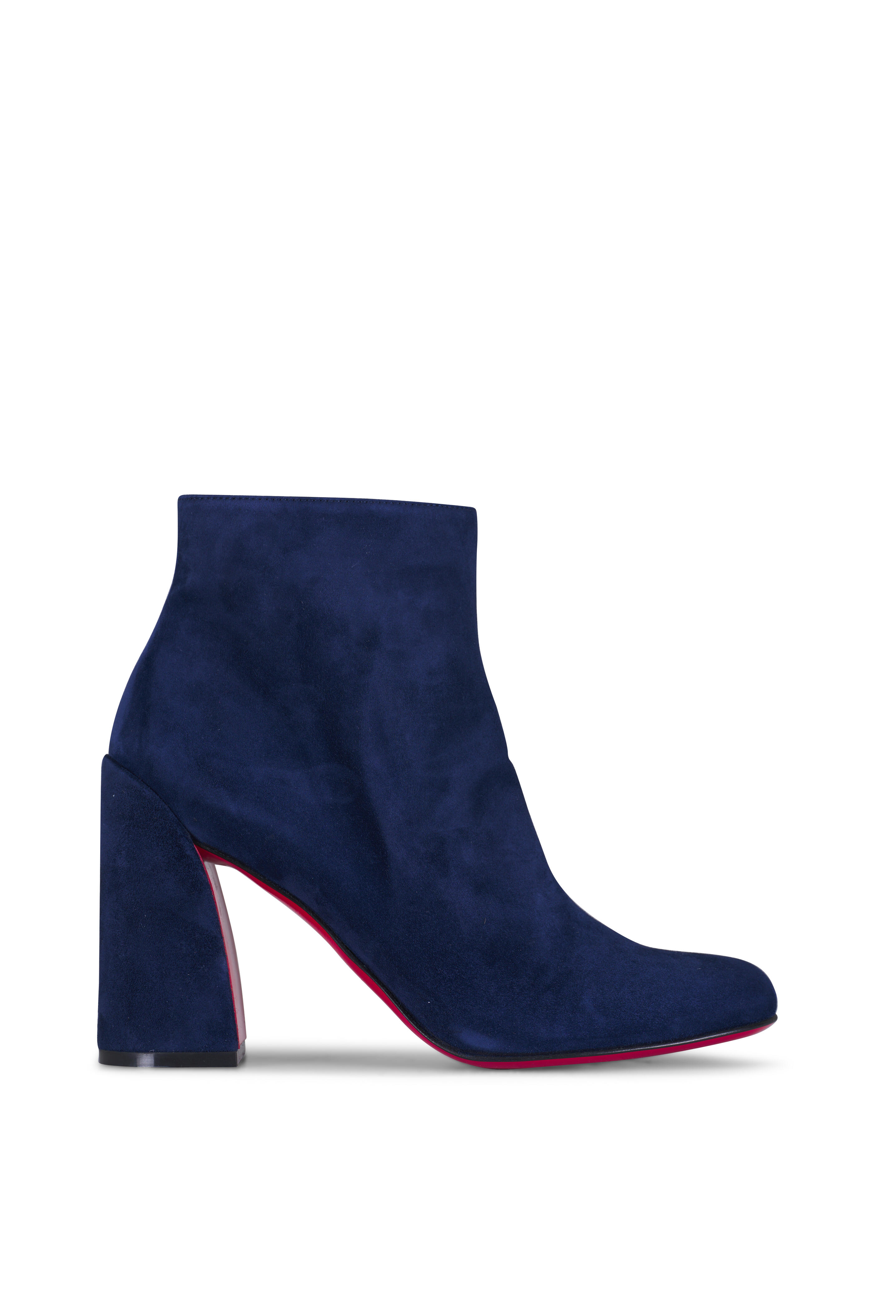 Christian Louboutin - Turela Zaffiro Suede Short Boot, 85mm