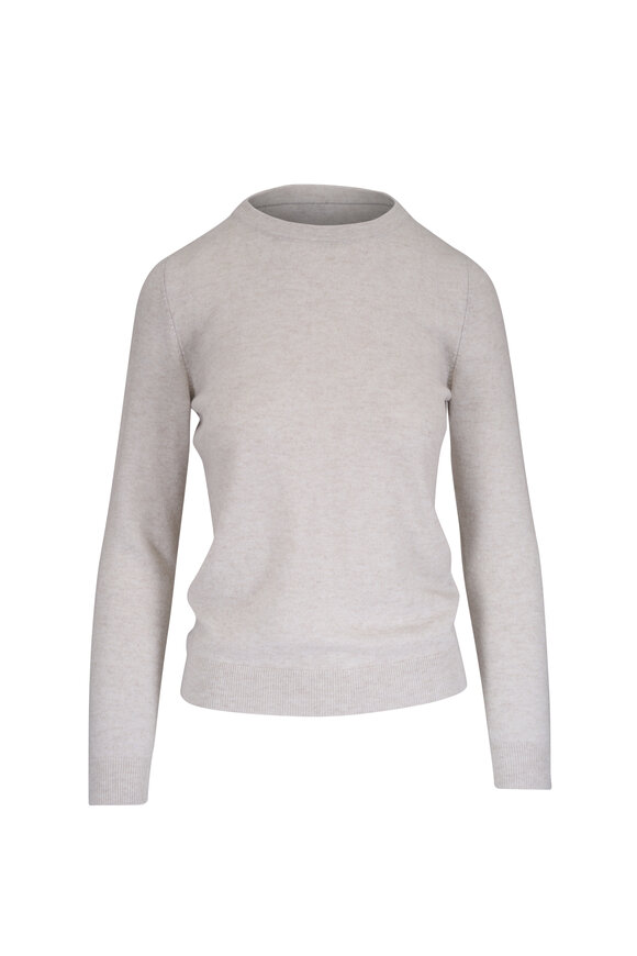 Brunello Cucinelli - Dazzling Cool Beige Net Knit T-Shirt