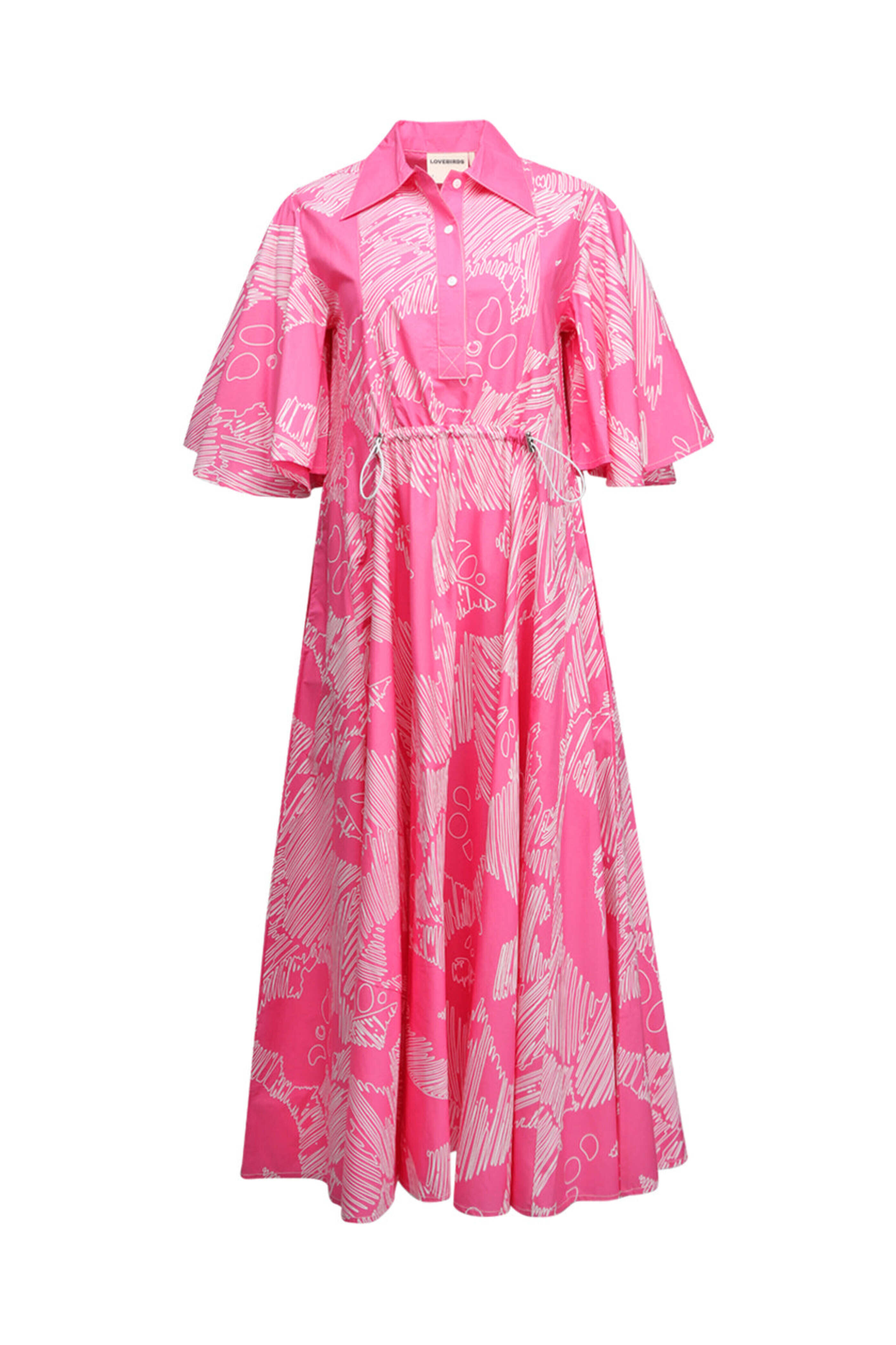 Lovebirds - Strawberry Foliage Cherie Dress