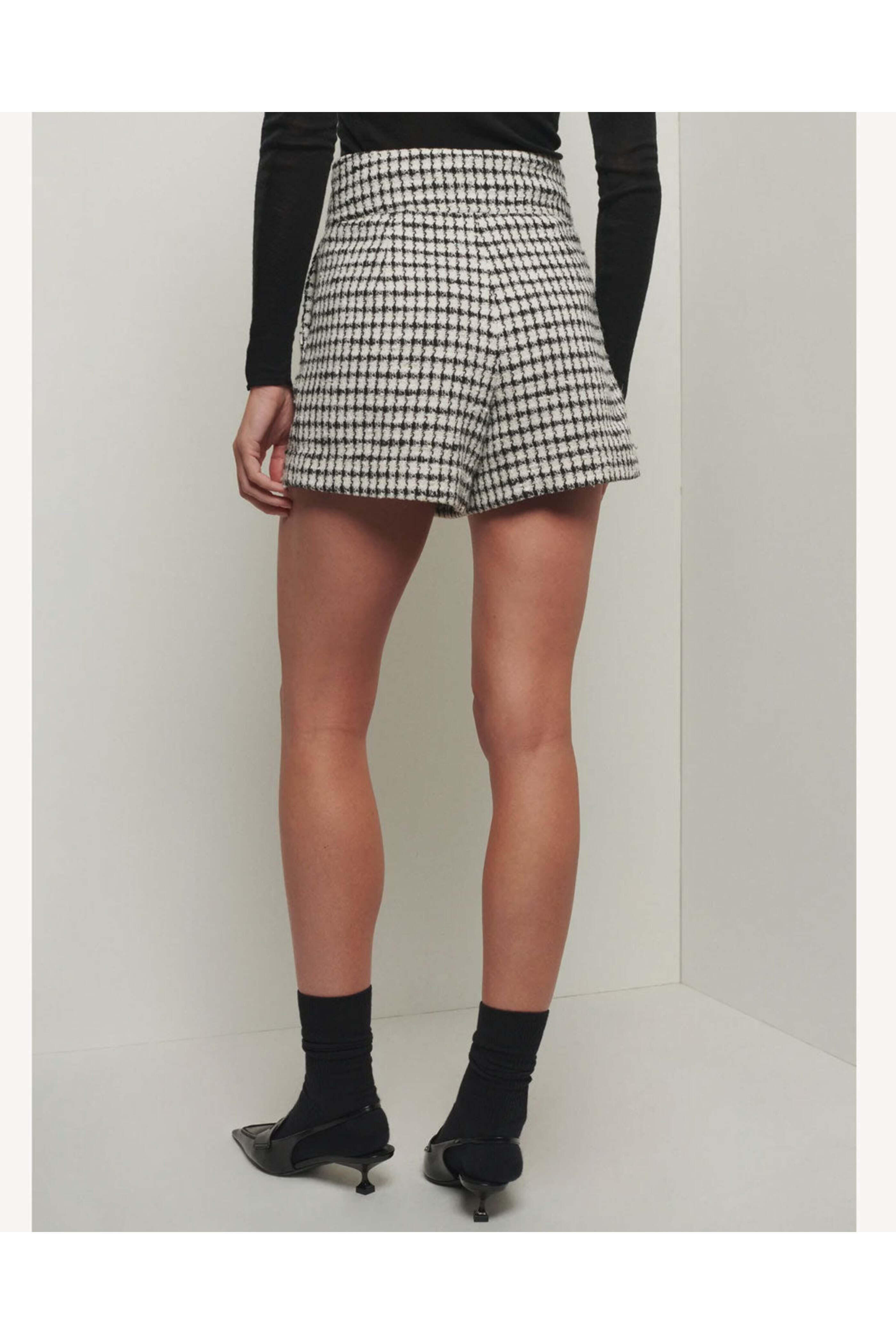 Derek Lam - Ivory and Black Dulcie Button Skort