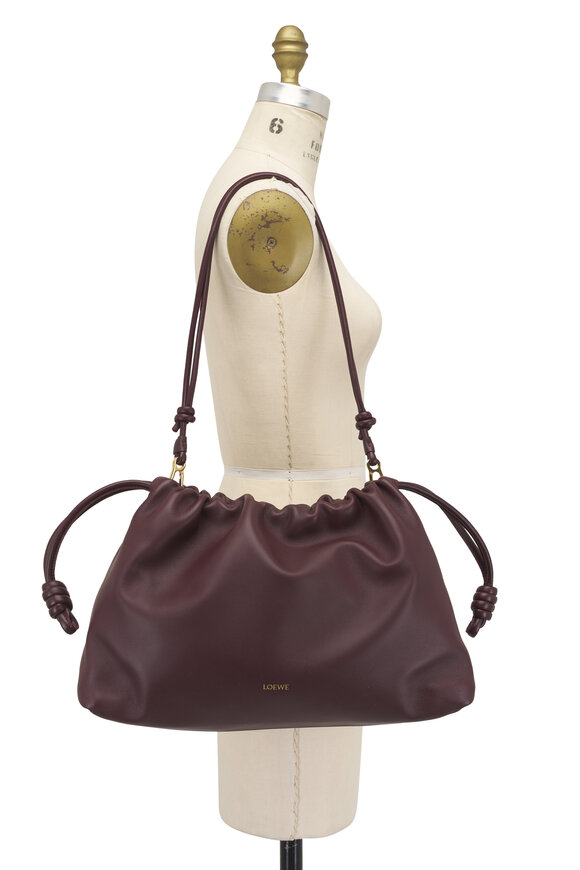 Loewe Large Flamenco Burgundy Chain Shoulder Bag - view 6