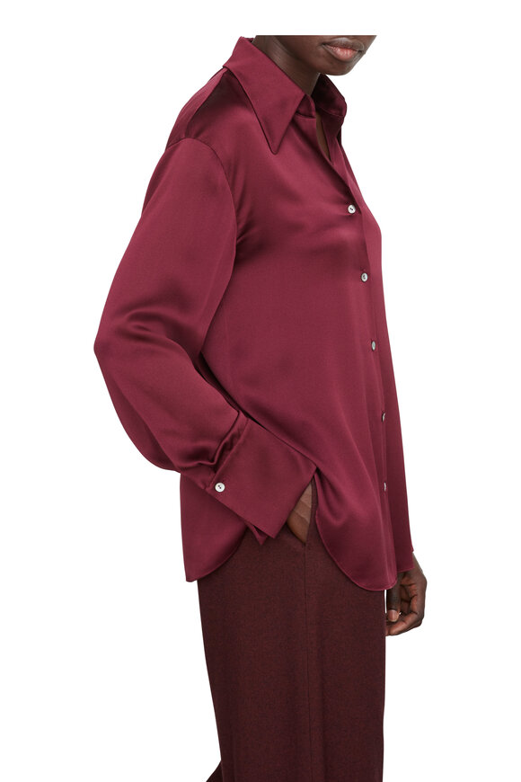 Vince - Plumwine Silk Blouse