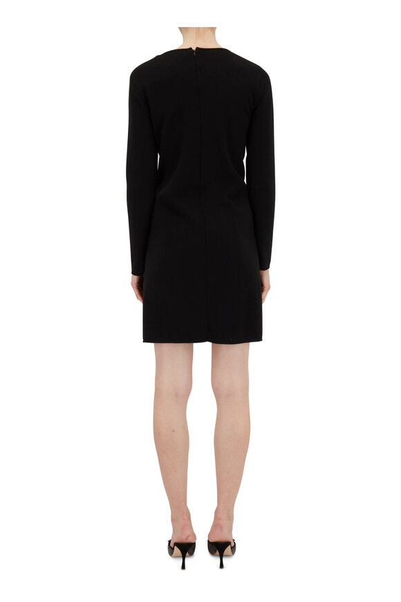 Carolina Herrera - Black Long Sleeve Bow Dress 