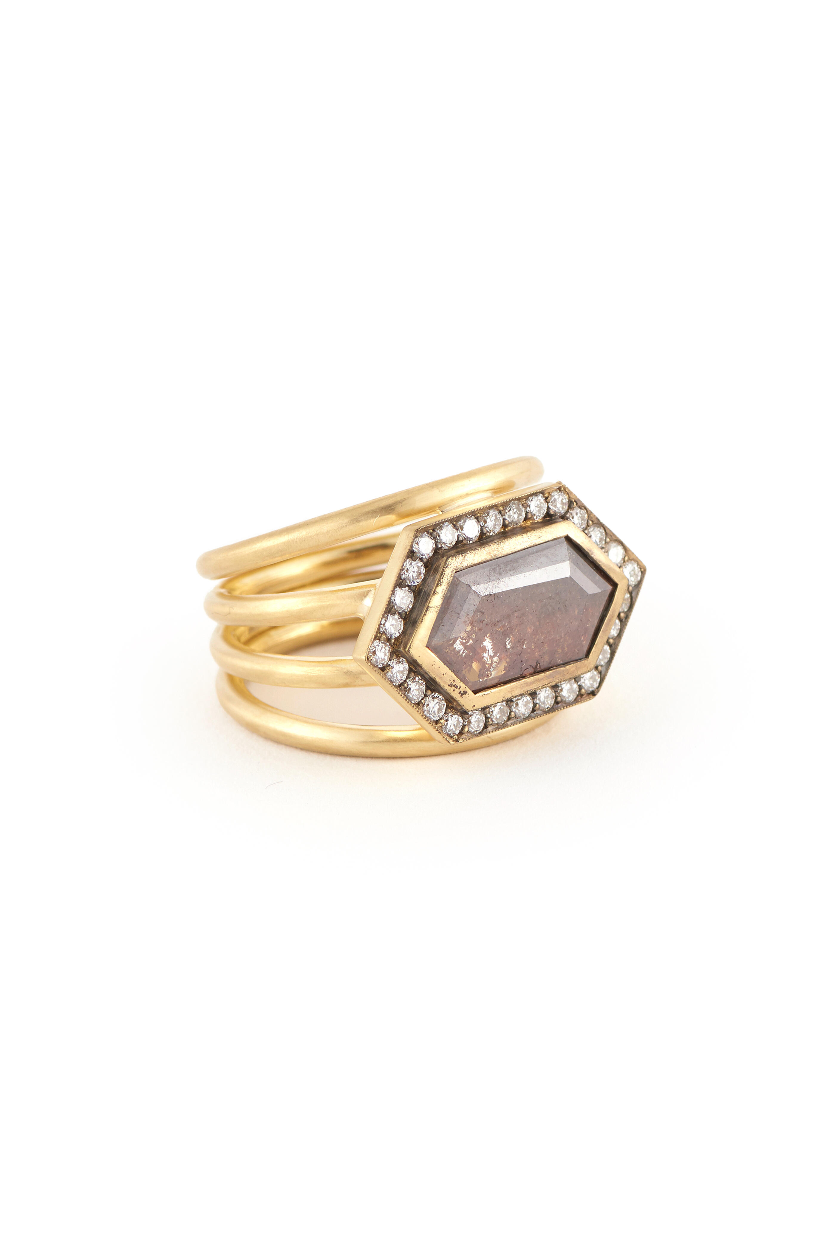 Sylva & Cie - Hexagon Spiral Ring