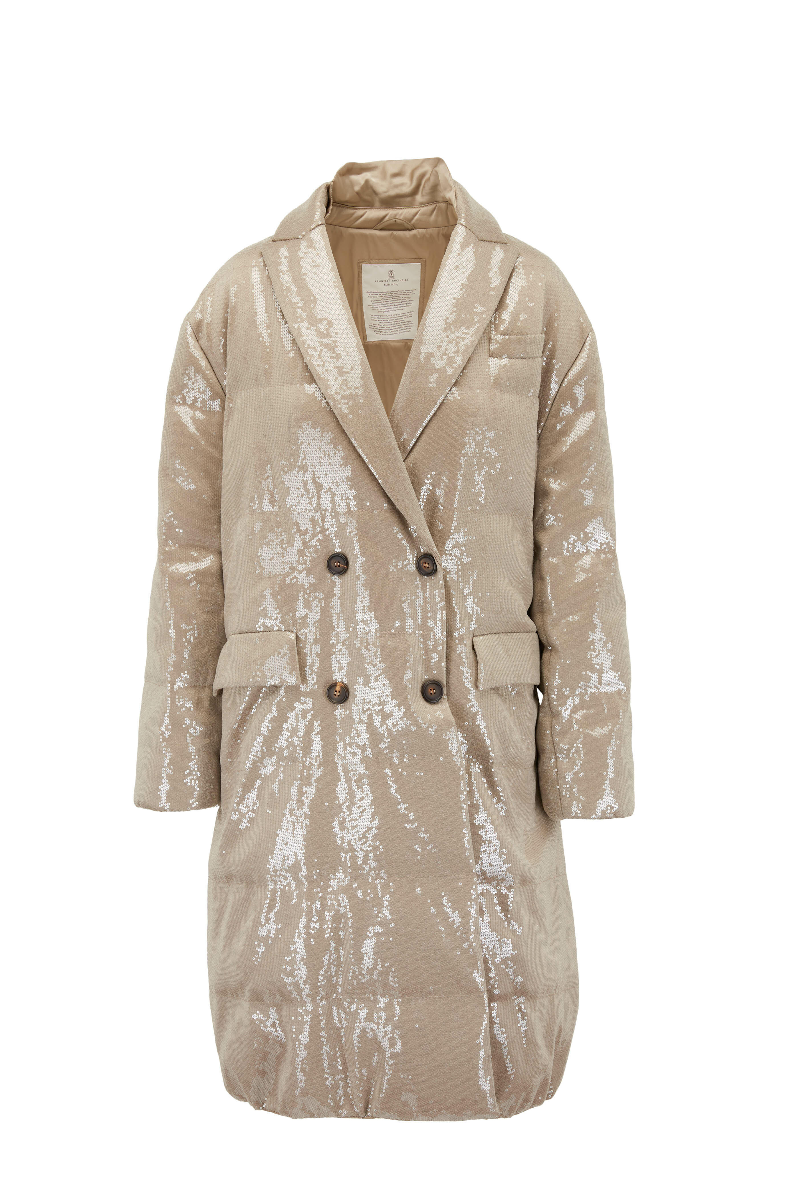 Robe paillette online beige