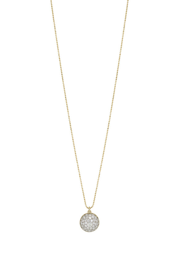 Renee Lewis Pavé 3CT Diamond Dome Pendant Necklace